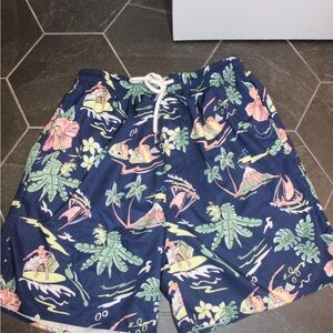 SLATIOM Men’s Medium Tropical Surfboard Print Swim Shorts Trunks